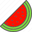 fruit, tropical, watermelon, slice