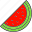 fruit, tropical, watermelon, slice 