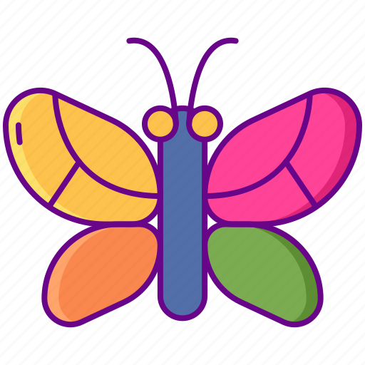 Colorful, butterfly, insect icon - Download on Iconfinder