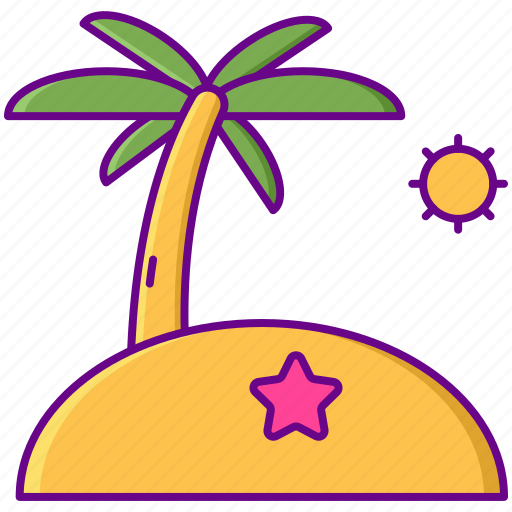 Island, palm, beach, tree icon - Download on Iconfinder