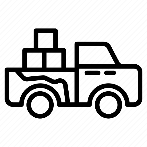 Truck, flatbed, box, shipping, car, package, transportation icon - Download on Iconfinder