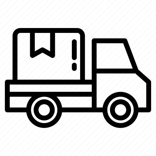 Truck, flatbed, box, car, parcel, gift, logistics icon - Download on Iconfinder
