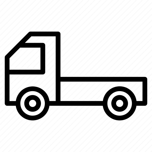 Truck, flatbed, vehicle, delivery, shipping, transport, logistics icon - Download on Iconfinder