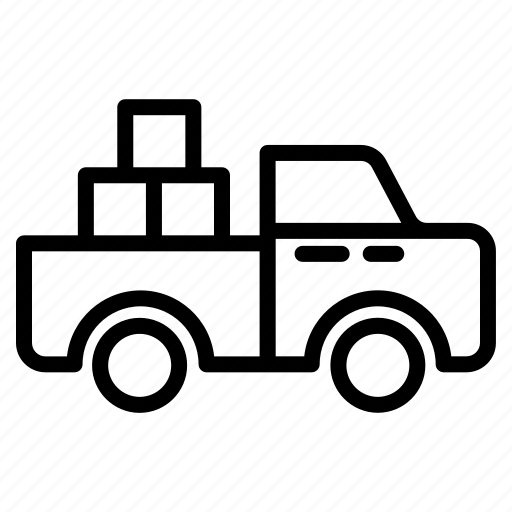 Truck, vehicle, delivery, shipping, van, construction, transport icon - Download on Iconfinder