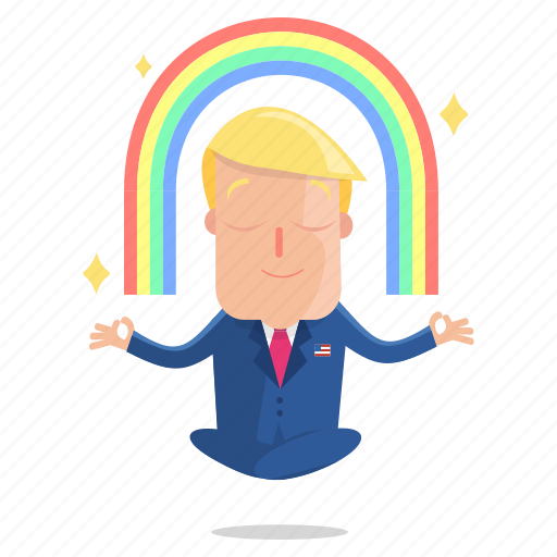 Emoji, emoticon, man, meditation, sticker, trump, donald trump icon - Download on Iconfinder