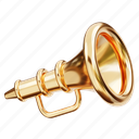 trumpet, music, instrument, musical, horn, orchestra, new year, gold, celebration