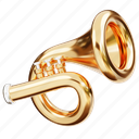 trumpet, music, instrument, sound, musical, orchestra, new year, realistic, jazz