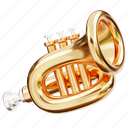 trumpet, music, instrument, sound, musical, orchestra, new year, gold, jazz