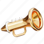 trumpet, music, instrument, sound, musical, horn, orchestra, new year, party 