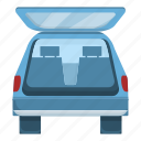 luggage, trunk, car, transportation