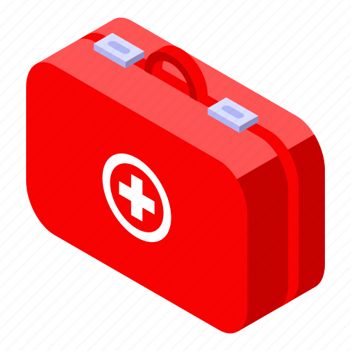 Aid, bag, cartoon, first, isometric, kit, medical icon - Download on Iconfinder