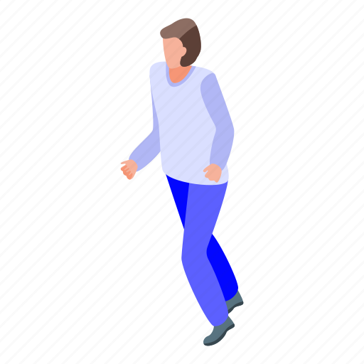 Cartoon, isometric, man, running, silhouette, tree, woman icon - Download on Iconfinder