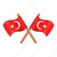 attribute, cartoon, flag, mark, pin, turkey, turkish 