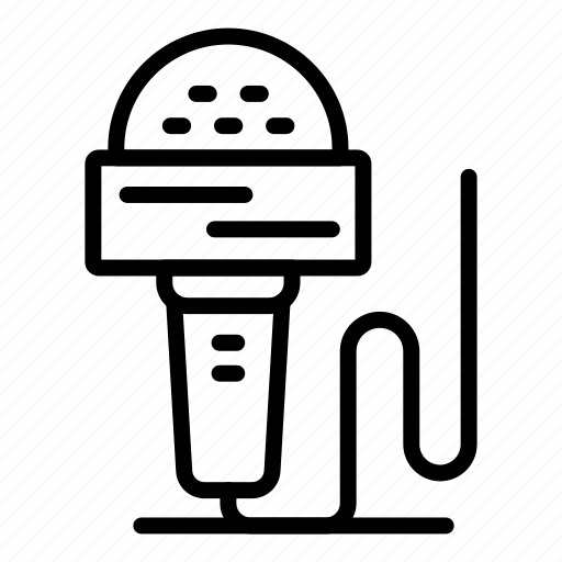 Microphone, reporter, thin, tv, vector, yul925 icon - Download on Iconfinder