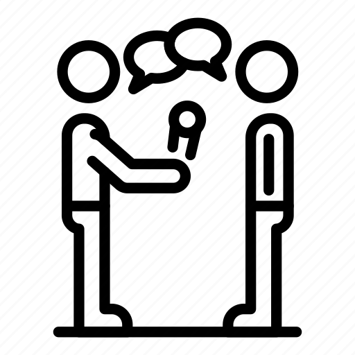 Interview, live, street, thin, vector, yul925 icon - Download on Iconfinder