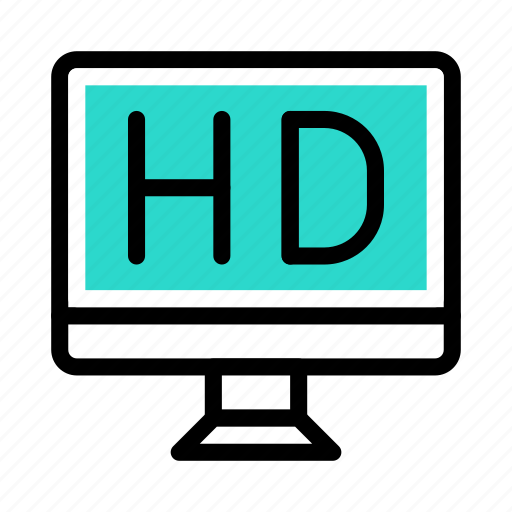 Highdefinition, display, lcd, screen, monitor icon - Download on Iconfinder