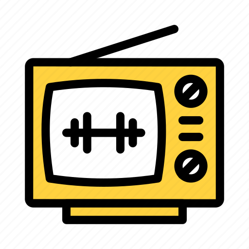 Tv, retro, antenna, broadcast, gym icon - Download on Iconfinder