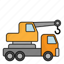 car, transportation, vehicle, crane