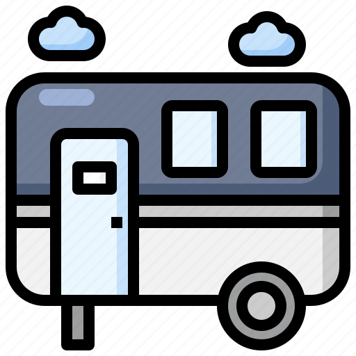 Caravan, trailer, travel, camping, transportation icon - Download on Iconfinder