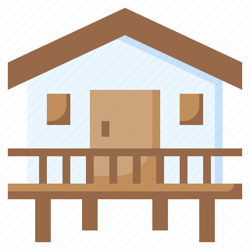 Stilt, house, beach, real, estate, buildings, holidays icon - Download on Iconfinder