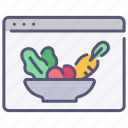 browser, food, healthy, interface, page, ui, website