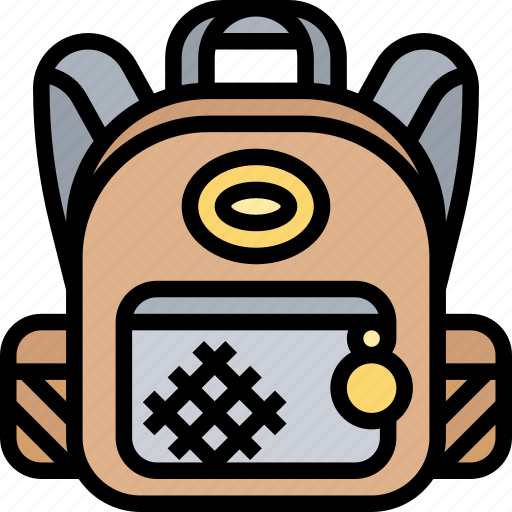 Backpack, bag, carrying, student, travel icon - Download on Iconfinder