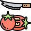 tomato, slice, knife, chef, kitchen 