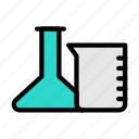flask, beaker, science, experiment, lab