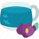 butterfly, pea, flower, tea, blue