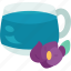 butterfly, pea, flower, tea, blue 