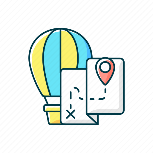 Flight, air balloon, voyage, destination icon - Download on Iconfinder