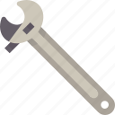 wrench, adjustable, spanner, construction, hardware