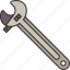 wrench, adjustable, spanner, construction, hardware 