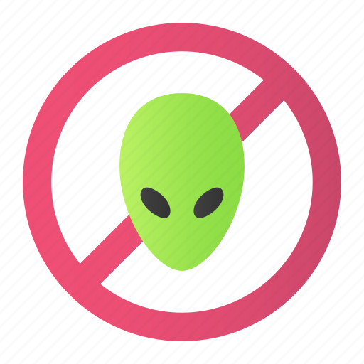 Alien, ufo, extraterrestial, forbidden icon - Download on Iconfinder