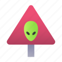 sign, alien, warning, signaling