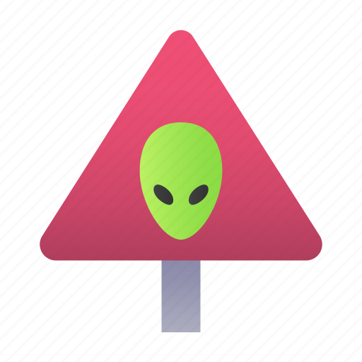 Sign, alien, warning, signaling icon - Download on Iconfinder