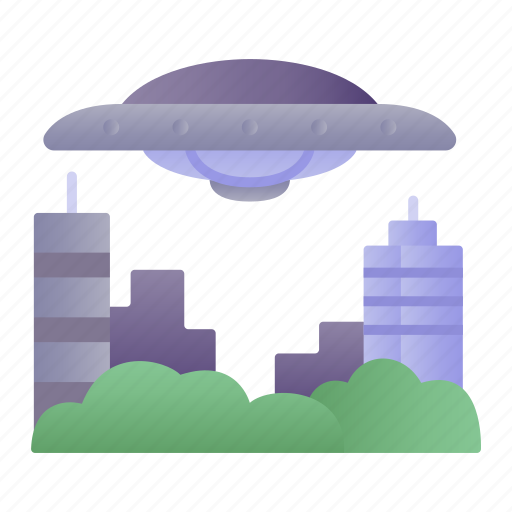 Space, ship, ufo, city, invasion icon - Download on Iconfinder