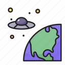 earth, ufo, outer, space, ship