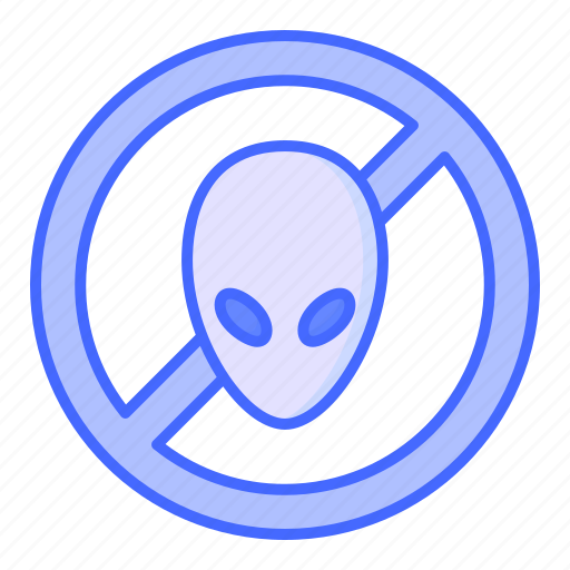 Alien, ufo, extraterrestial, forbidden icon - Download on Iconfinder
