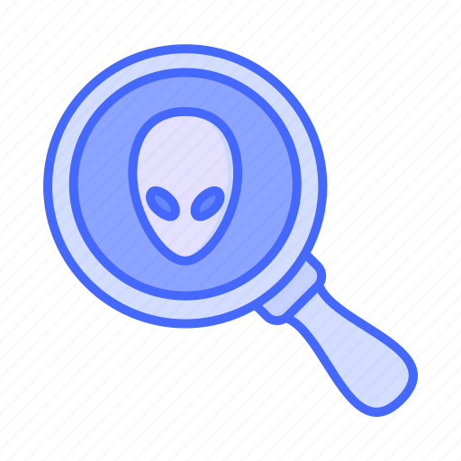 Search, alien, extraterrestial, magnifying, glass icon - Download on Iconfinder