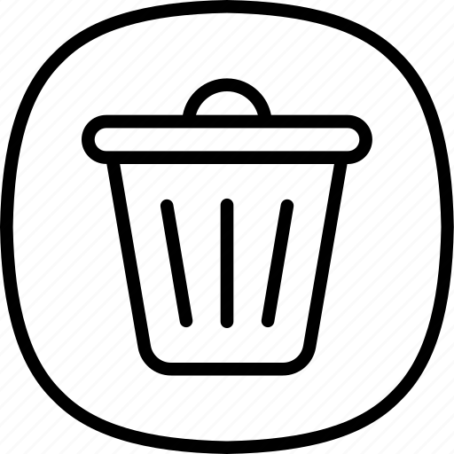 Delete, trash, can, garbage, uninstall, rubbish, button icon - Download on Iconfinder