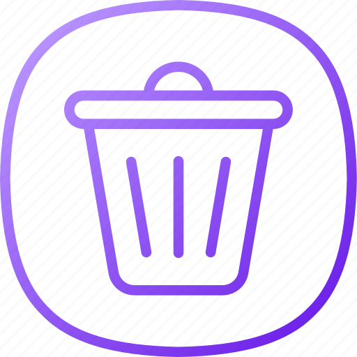 Delete, trash, can, garbage, uninstall, rubbish, button icon - Download on Iconfinder