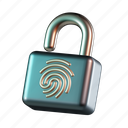 fingerprint, biometric, security, secure, padlock