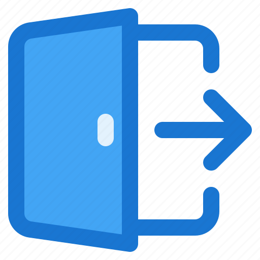 Logout, log-out, door, sign-out, arrow, exit, leave icon - Download on Iconfinder