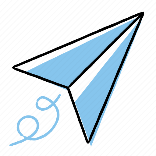 Fly, hand-drawn, paperplane, send icon - Download on Iconfinder