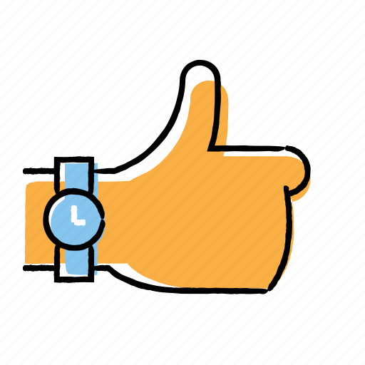 Hand, hand-drawn, like, watch icon - Download on Iconfinder