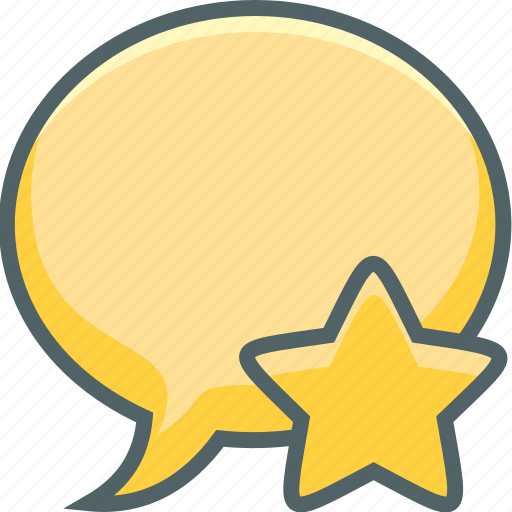 Bubble, message, star, bookmark, communication, favourite, like icon - Download on Iconfinder