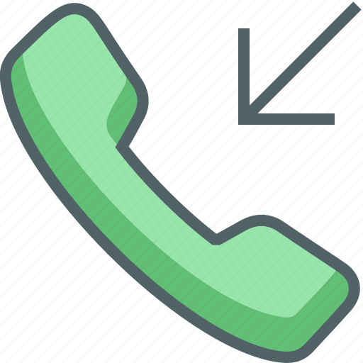 Arrow, call, incoming, communication, connect, phone, telephone icon - Download on Iconfinder