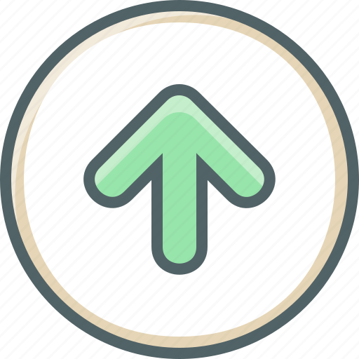 Arrow, circle, up, direction, navigation, upload icon - Download on Iconfinder