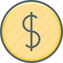 circle, dollar, coin, currency, finance, financial, money